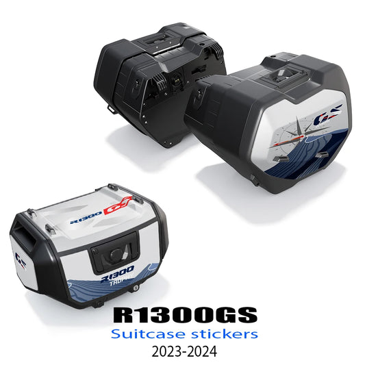 R 1300GS Trophy Option 719 Triple Black Motorcycle Suitcase Stickers Protective Decal for BMW R1300GS R 1300 GS 2023-2024