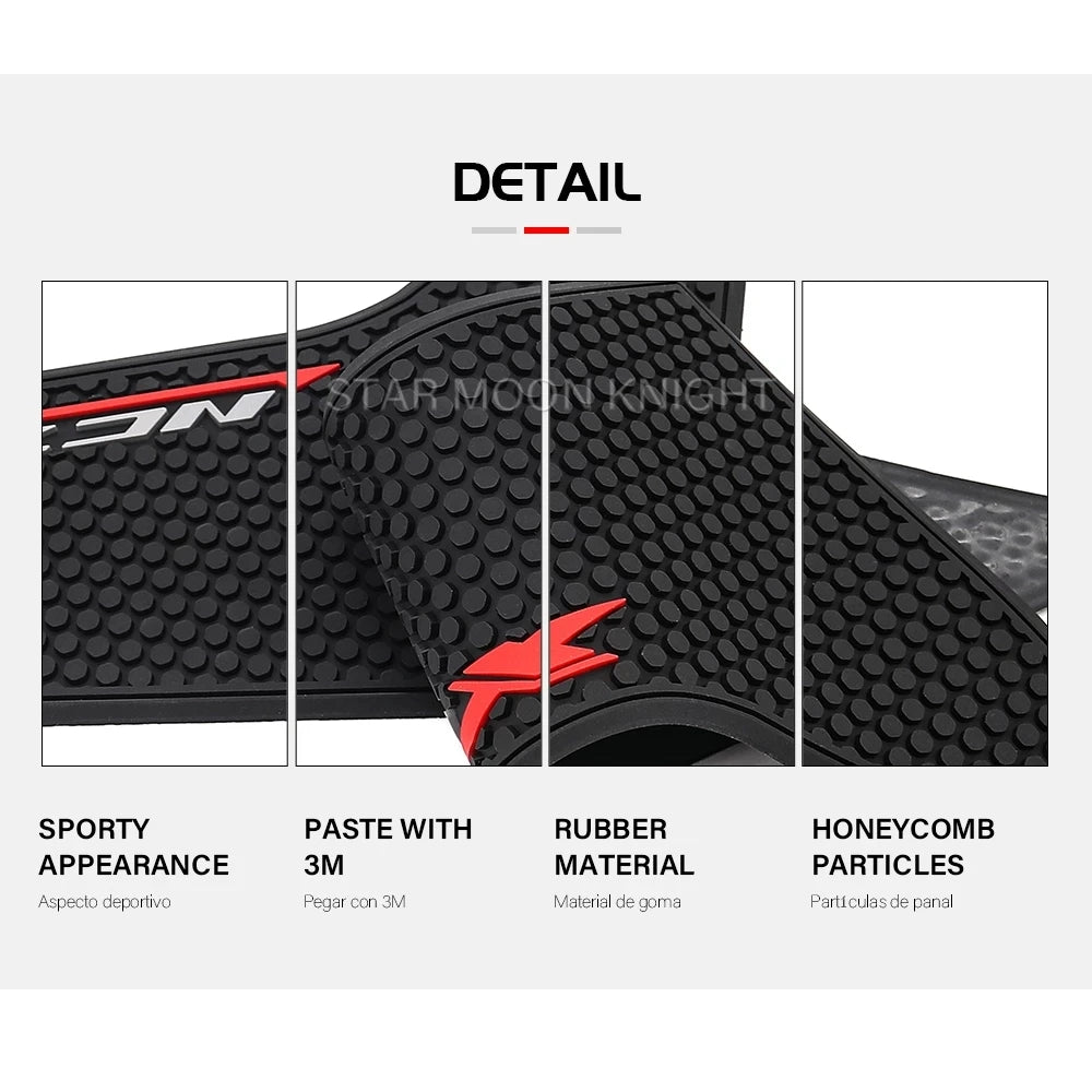 For HONDA NC 750 X nc750x NC750 750X 2021 2022 Rubber Side Fuel Tank Pad Protector Decal Gas Knee Pad Traction Pad Fuel Tank Pad
