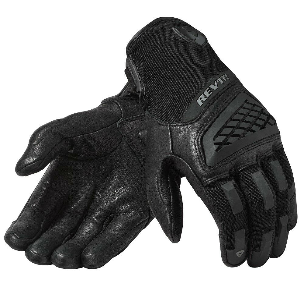 New Black/White Revit Neutron 3 Motorcycle Summer Racing Touch Screen Gloves Genuine Leather Motorbike MX ATV Gloves