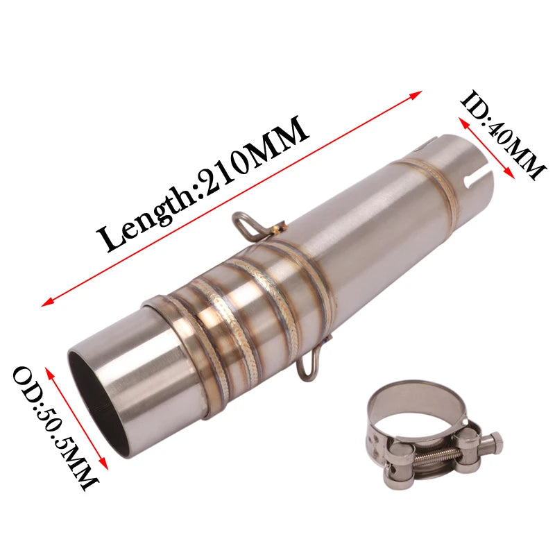 Slip-On For HONDA NC700 NC700S NC700X NC750 NC750X Connect Motorcycle Exhaust Escape Moto Modify 51MM Muffler Middle Link Pipe