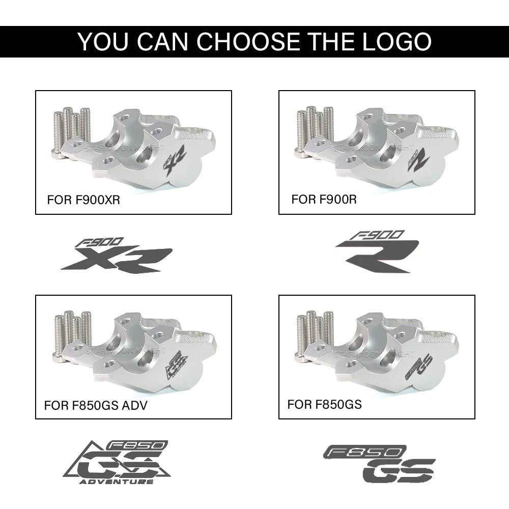 Motorcycle Handlebar Riser for BMW F850GS f 850 gsF850 GS ADV F900R F900XR Lift Handlebar Riser Clip Extension Adapter Extender