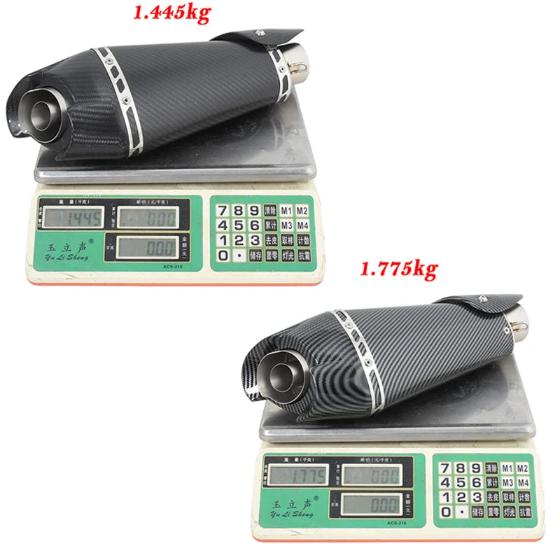 51mm Universal Motorcycle Exhaust Escape System Modified Carbon Fiber Muffler Slip-On For MT09 CB1000R Z900 ZX6R ZX10R S1000RR