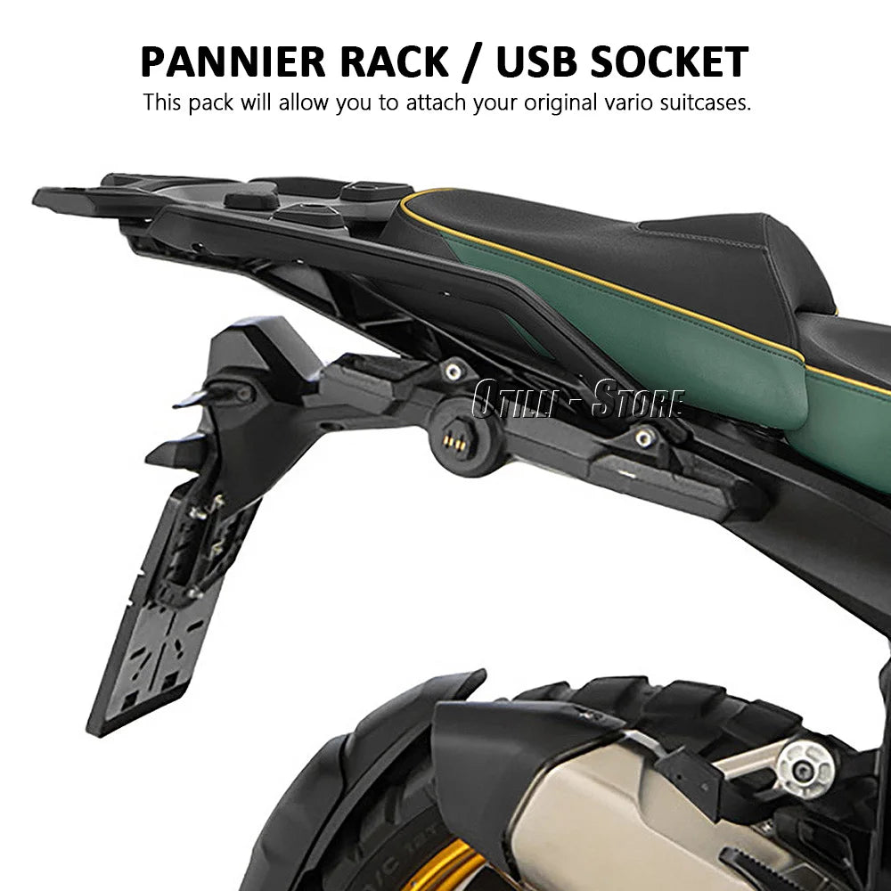 New Waterproof USB Charger Adapter with Lid Pannier Rack Pack Motorcycle For BMW R 1300 GS r1300gs GS1300 R1300GS 2023-2025
