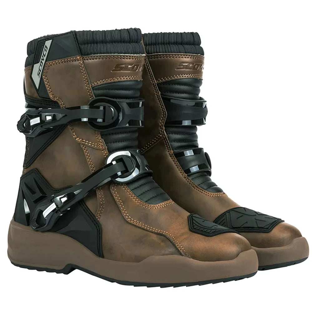 Waterproof Motorbike Boots Anti-slip Motorcycle Boots Wear-resistant Biker Protection Equipment Anti-fall Motocross Boot