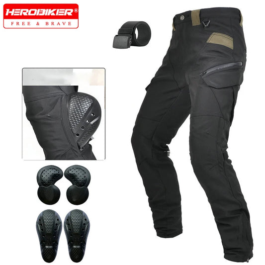 Motorcycle Pants All-season Waterproof Windproof Double-layer Breathable High-waisted Motor Riding Pants Anti-drop Pants For Men