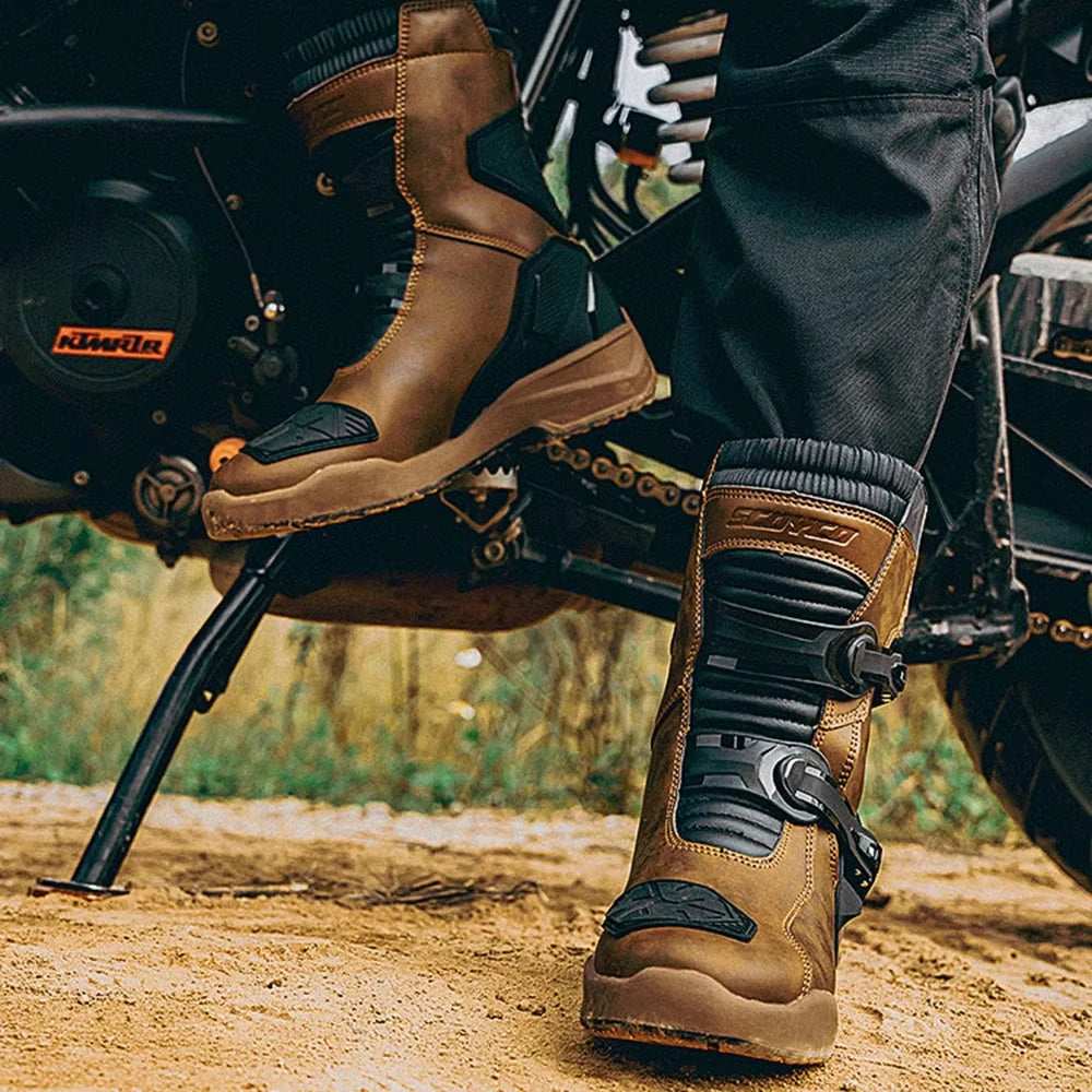 Waterproof Motorbike Boots Anti-slip Motorcycle Boots Wear-resistant Biker Protection Equipment Anti-fall Motocross Boot
