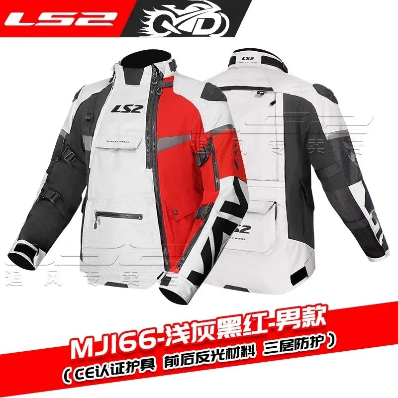 Original LS2 Motorcycle Riding Suit Long-distance Rally Suit Off-road Motorcycle Anti Fall Riding Pants for Men MJ166
