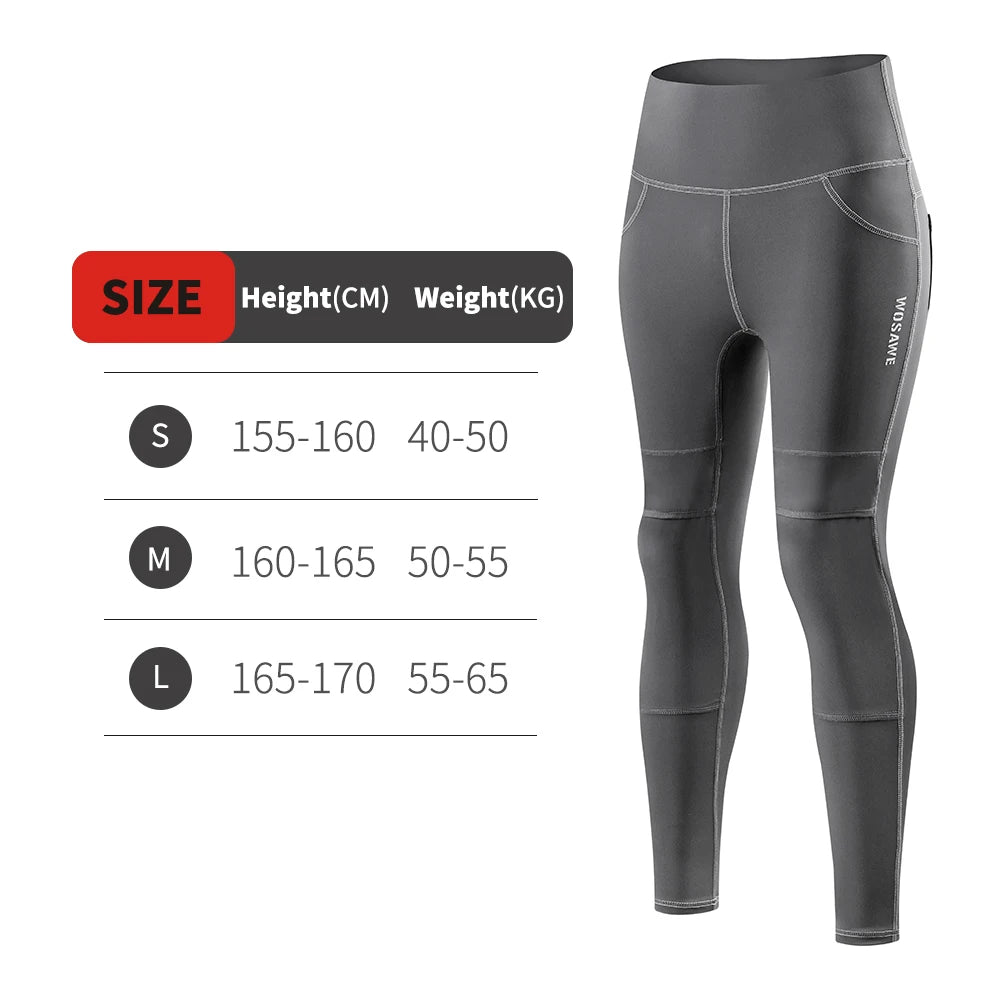 WOSAWE Women Motorcycle Pants Slim Fit with Off-road Outdoor Riding Pants With CE Protective Knee Pads Motocross Motorbike Pant