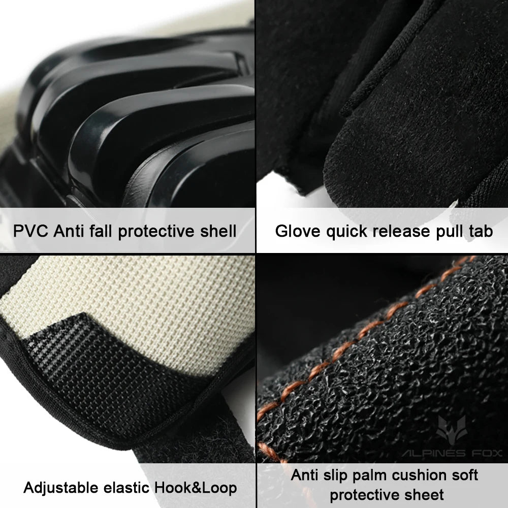 Summer Half Finger Motorcycle Gloves Fingerless Breathable Motorbike Motocross Racing Gloves Men Mesh Touch Screen Riding Glove