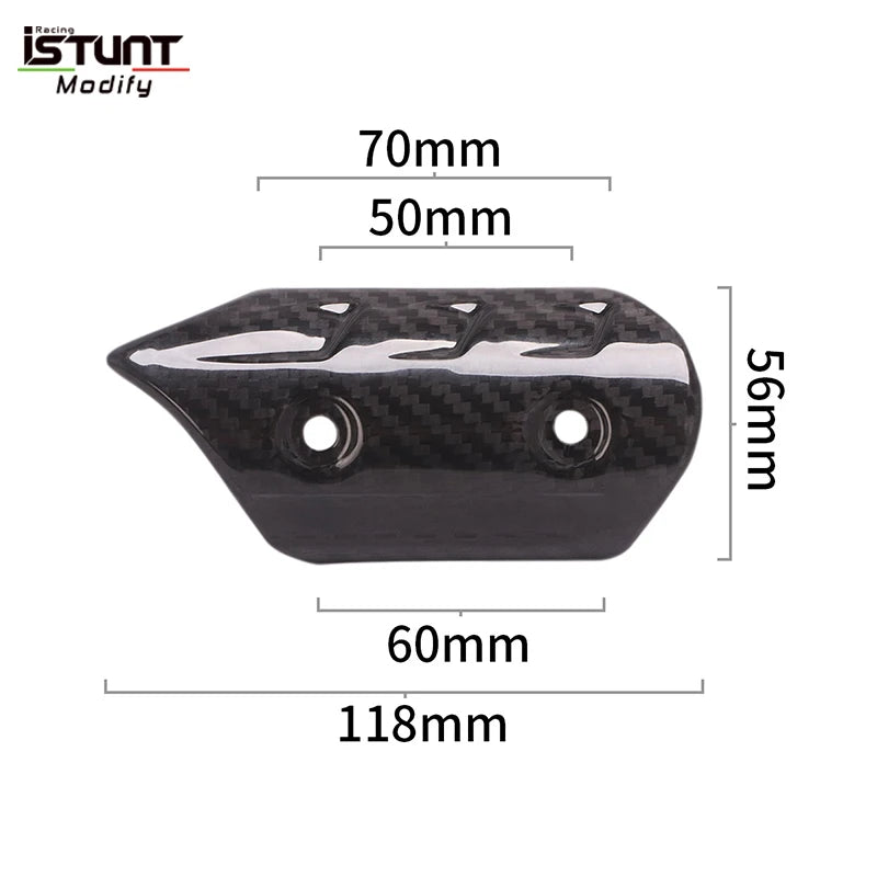 Motorcycle Exhaust Pipe Carbon Fiber Protector Heat Shield Cover Guard Anti-scalding Cover For MSX125 NVX SMAX155 Z900 CBR300 R6