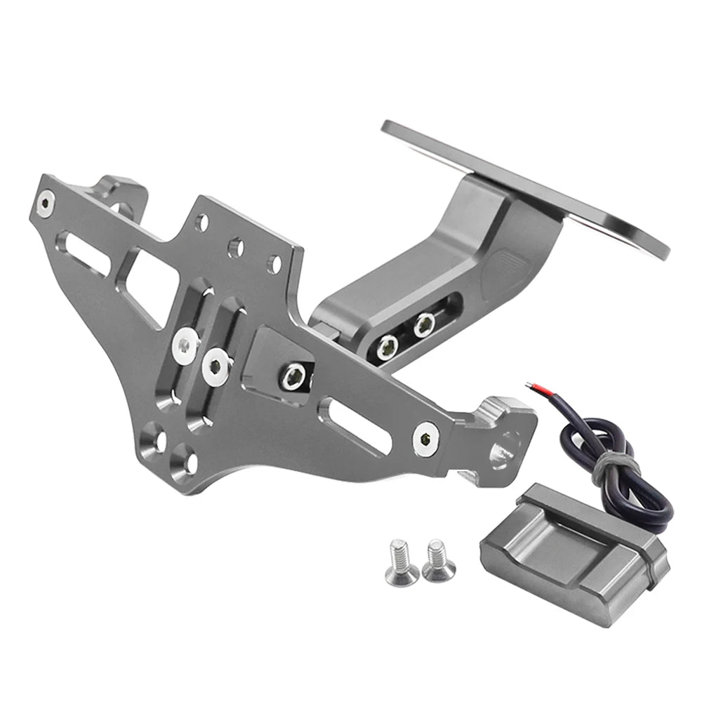 For CFMOTO CF MOTO 650MT 650 MT ALL YEARS 2024 2023 2022 2021 Motorcycle Rear License Plate Bracket Holder LED Turn Signal Light