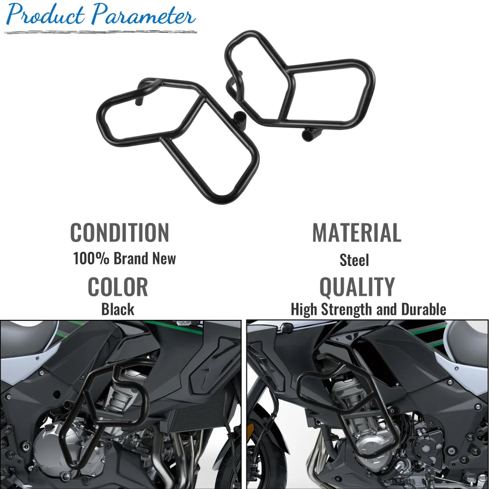 Crash Bar Engine Side Guard Bumper Upper Frame Slider Falling Protector For Kawasaki Versys 1000 Versys1000 2019-2023 2021 2022
