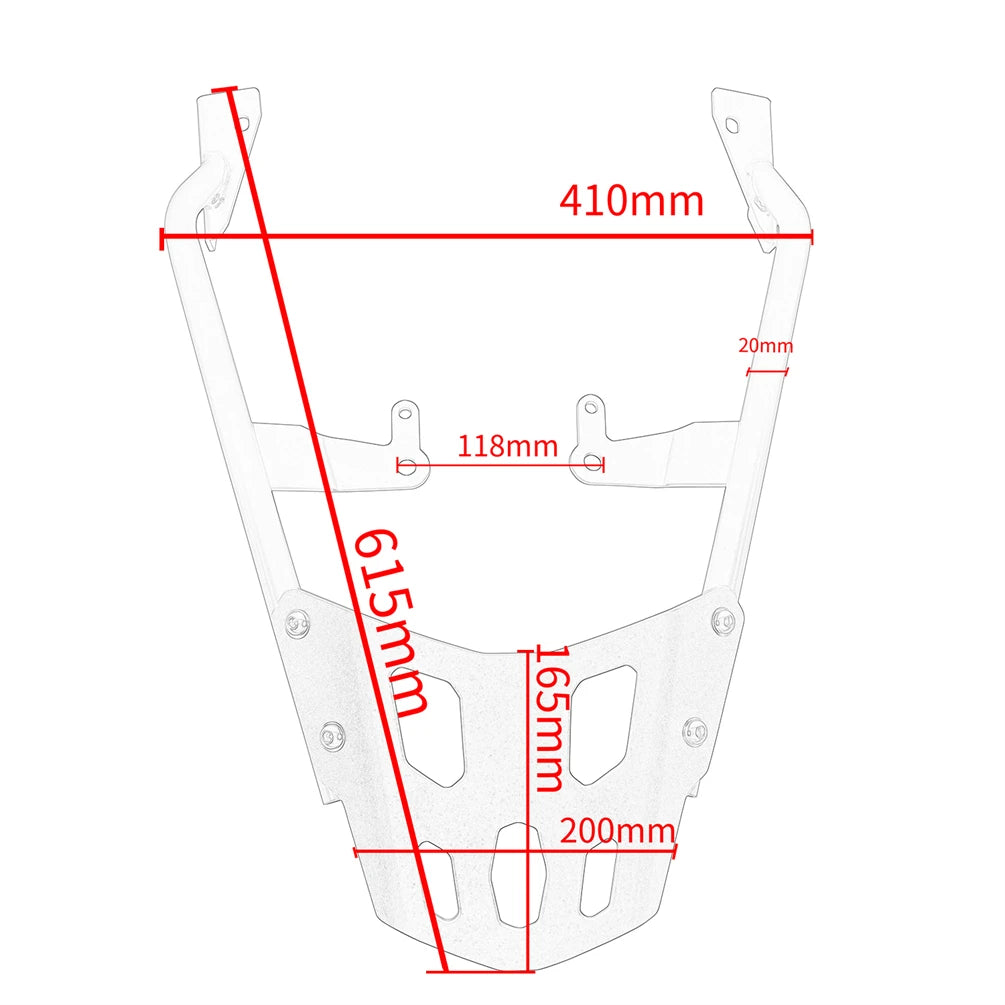 X-ADV750 Rear Luggage Cargo Rack Carrier Mount Backrest for Honda X-ADV XADV 750 2021 2022 2023 Motorcycle Shelf Holder Parts