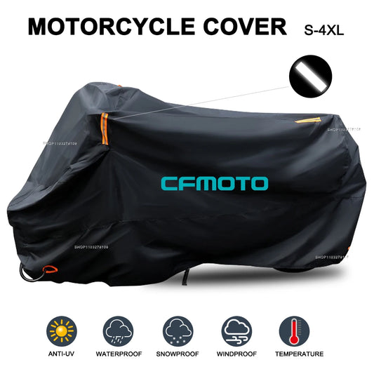 Motorcycle Cover Waterproof Outdoor All Season Dustproof UV Protector Moto Rain Cover for CFMOTO 650GT ADVENTURA 400GT