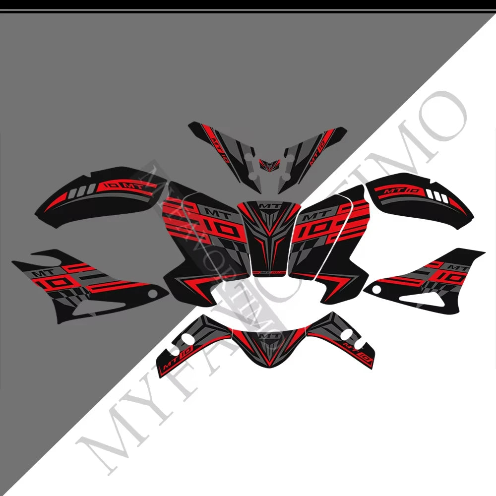 For Yamaha MT10 FZ moto Stickers Tank Pad Protector Fairing Fender Motorcycle Knee Decal Fuel MT-10 2016-2021