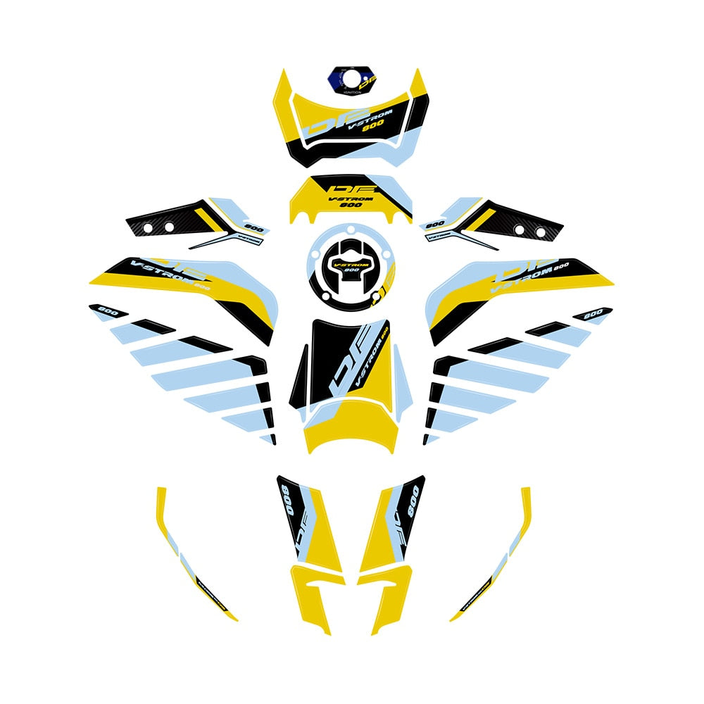 NEW V Strom 800DE Full Set of 3D Resin Stickers For Suzuki V STROM 800DE Motorcycle Accessories 3D Epoxy Resin Stickers