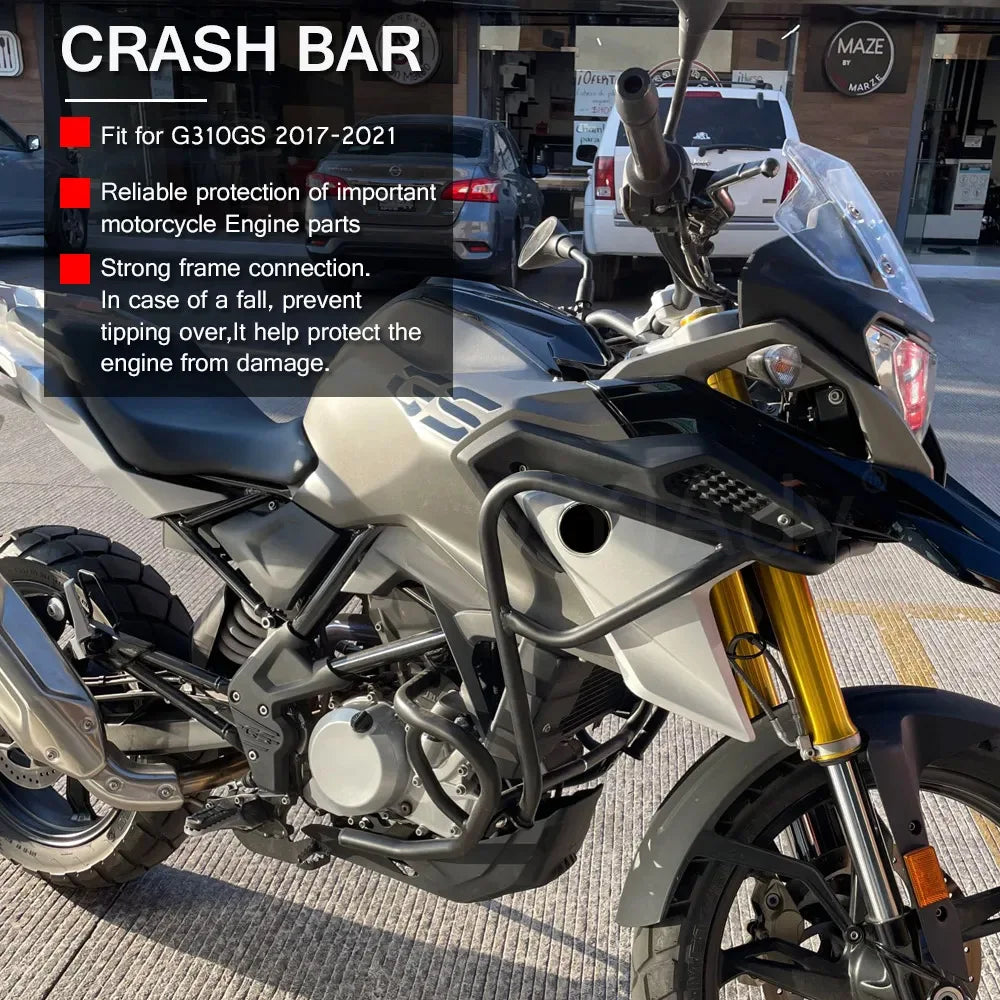 Crash Bars Bumpers For BMW G310GS G310R 2017-2020 2021 G310 GS G310 R G 310R Motorcycle Engine Guard Tank protector Upper Cover
