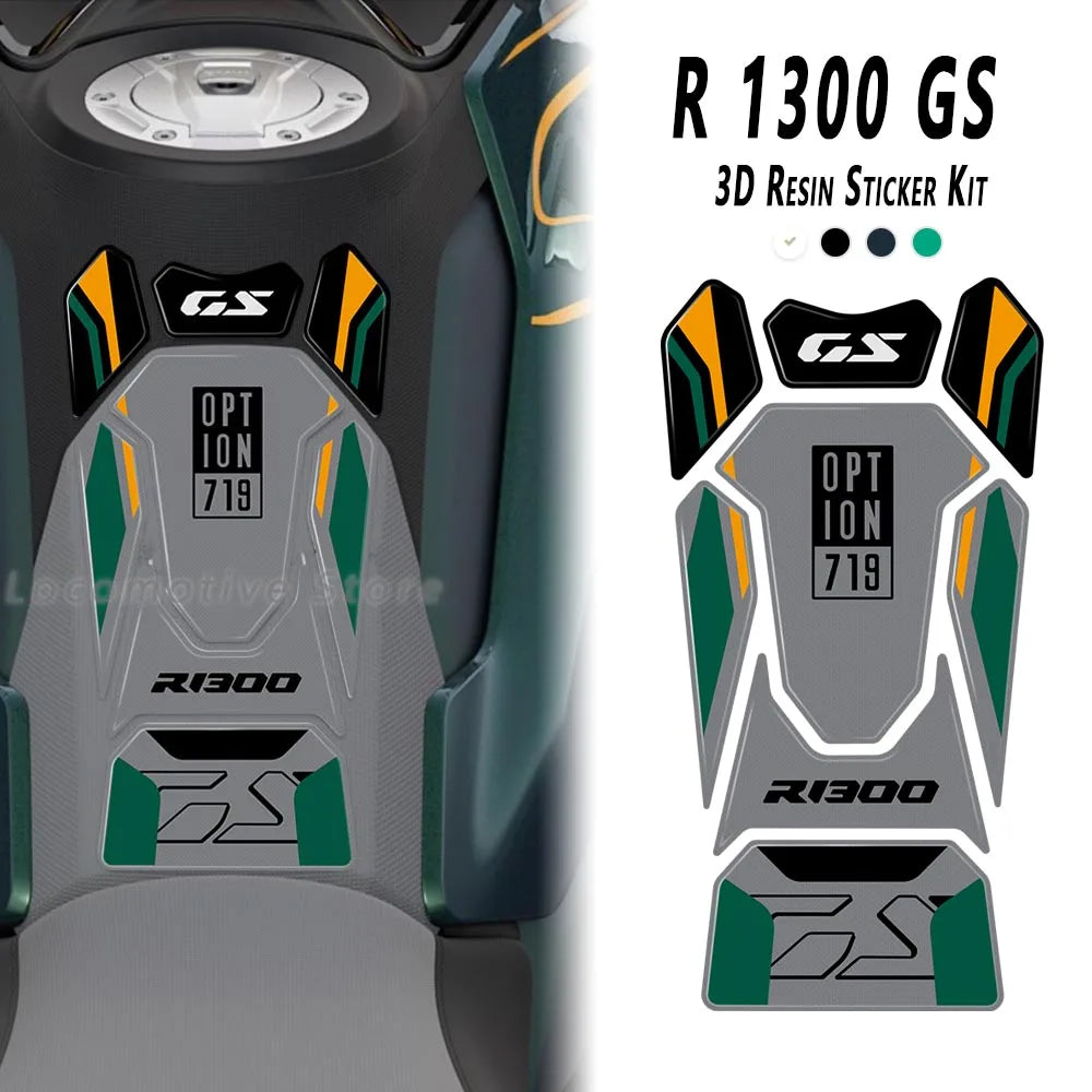 For BMW R 1300 GS R1300GS 2023 2024 R1300GS Accessories Tank Mat 3D Epoxy Resin Protection Sticker Kit