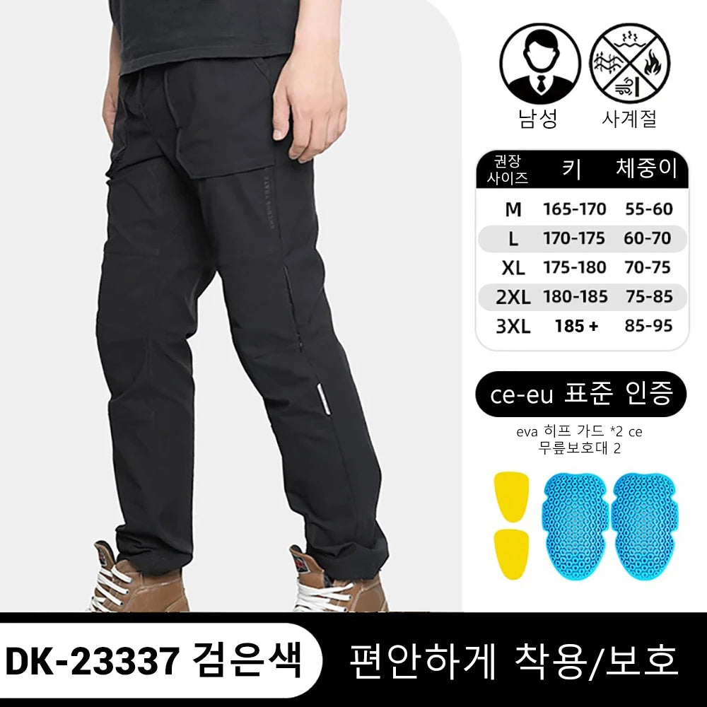 DUHAN Summer Breathable Motorcycle Pants Anti Drop Wear-resistant Logging Pants Male Commuting Motocross Equipment Reflective