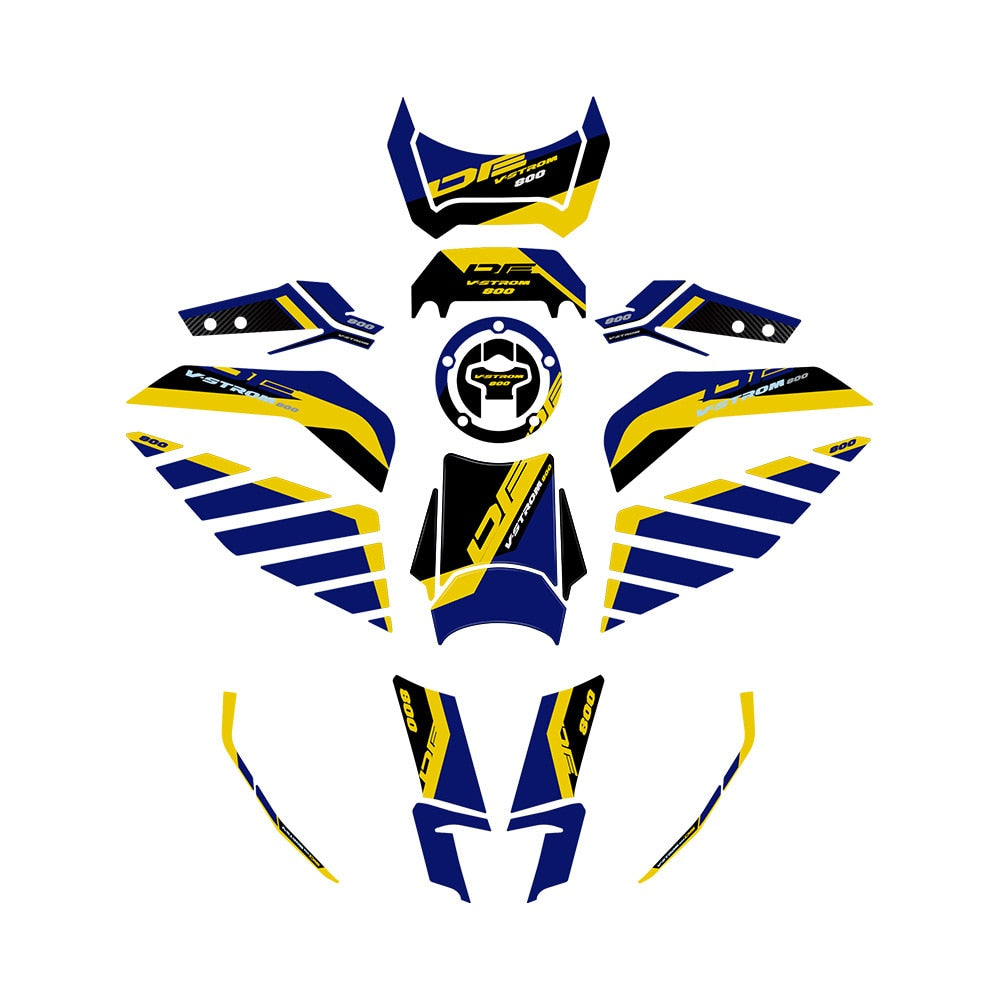 NEW V Strom 800DE Full Set of 3D Resin Stickers For Suzuki V STROM 800DE Motorcycle Accessories 3D Epoxy Resin Stickers