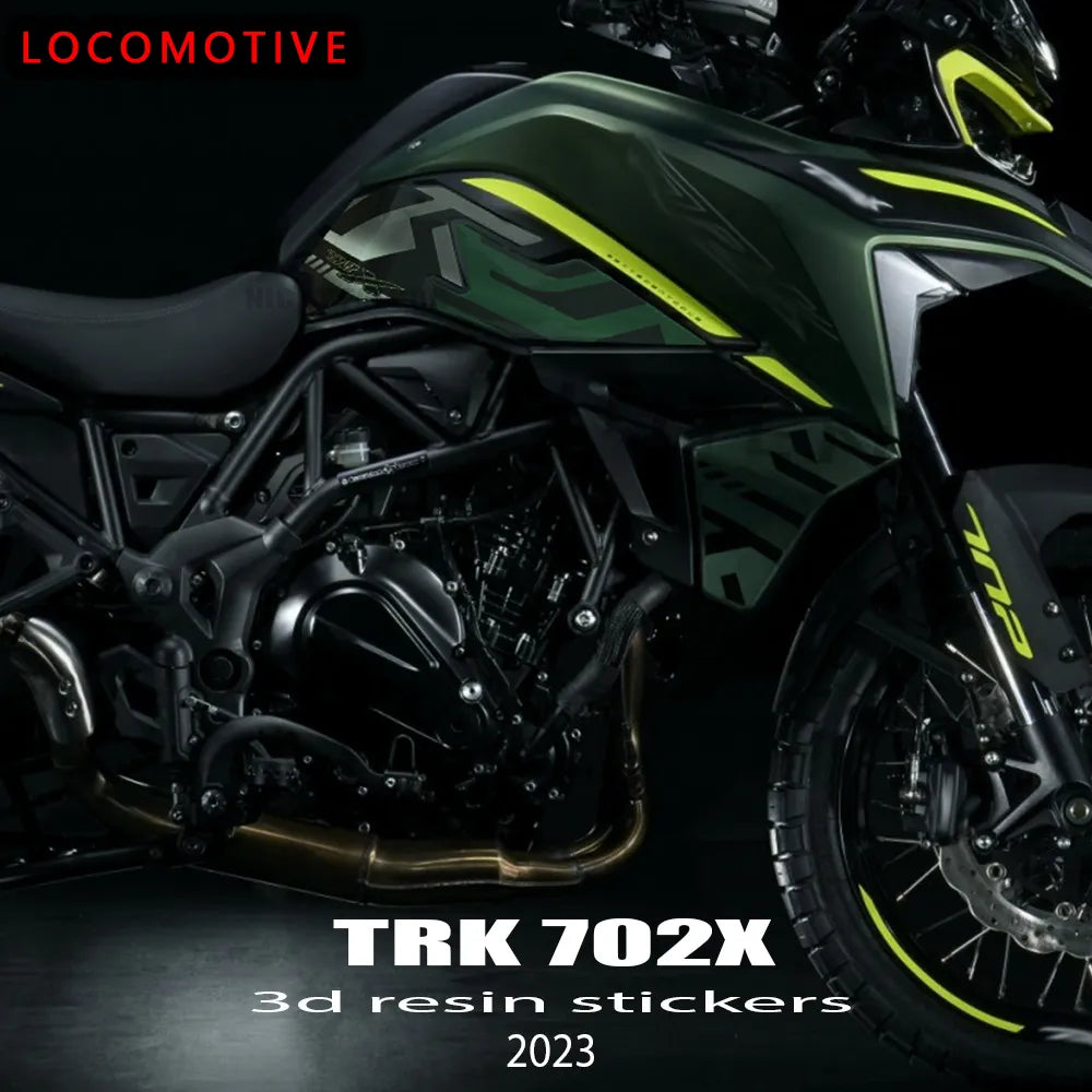 TRK702X 2023 Motorcycle Accessories 3D Gel Epoxy Resin Sticker Kit Tank Pad Protection For Benelli TRK 702X TRK 702 X