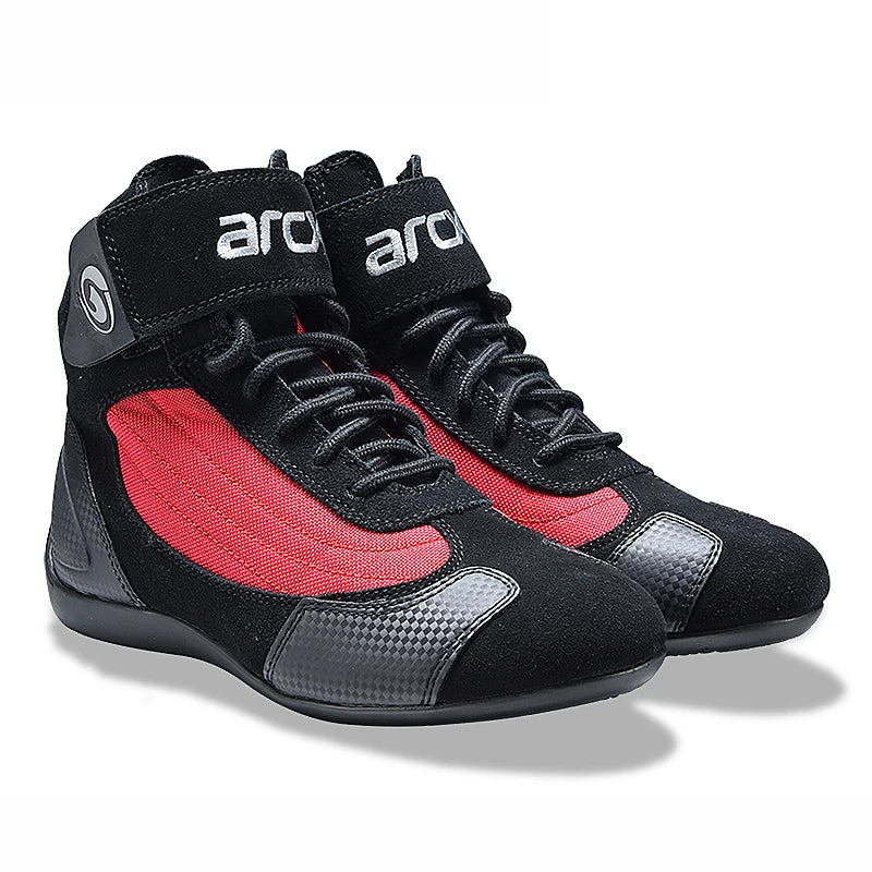 ARCX Motorcycle Cow Leather ankle shoes Motorbike Genuine Chopper Cruiser Touring Racing boot Riding shoes