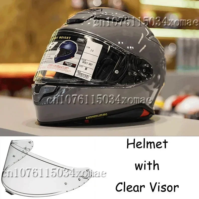 Shoei Z8 Bright Grey Full Face Helmet RF-1400 NXR2 Motorcycle Helmets Riding Motocross Racing Motobike Helmet