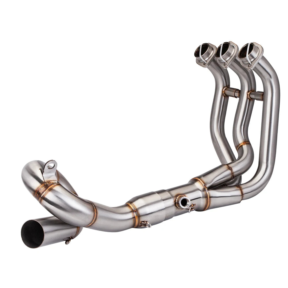 For YAMAHA MT09 FZ09 XSR900 System Escape Slip On Front Tube Link Pipe Connect Original full Motorcycle Exhaust System Titanium