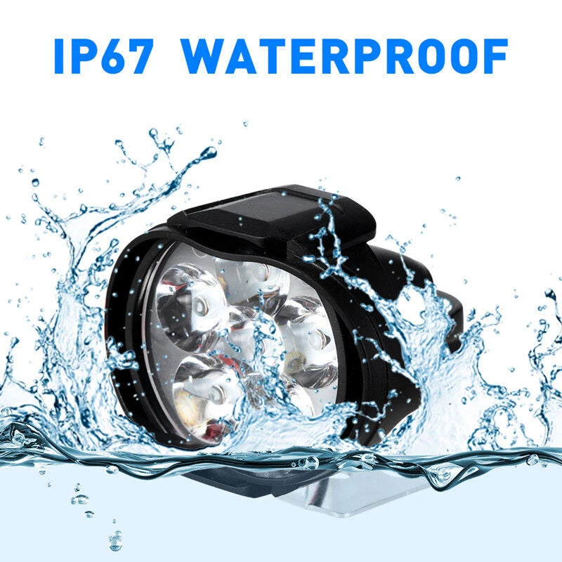 6 LED Motorcycle Headlight Mirror Fog Spot Head Light Spotlight Universal Scooter Fog Spotlight 6000K Lamp Motorcycle Work Light