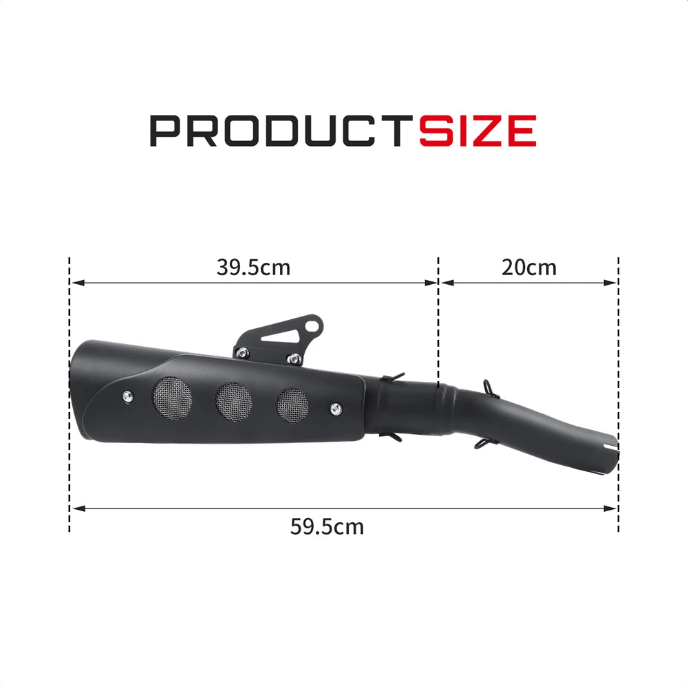 For Honda CMX 300 CMX 500 Rebel 2017-2023 Motorcycle Exhaust Slip-on Muffler Pipe Tube with Heat Shield Cover Kit