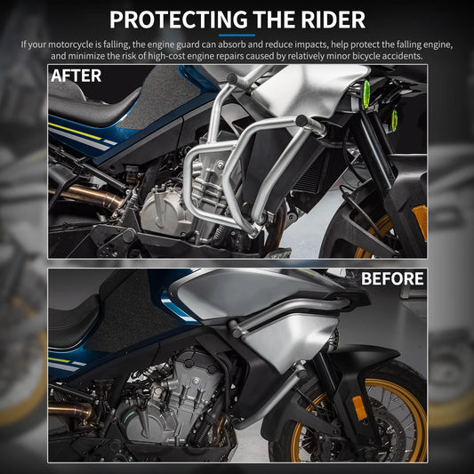 For CFMOTO 800MT 2021 2022 2023 Engine Guard Highway Crash Bar Motorcycle Frame Protection Bumper 800 MT Accessories