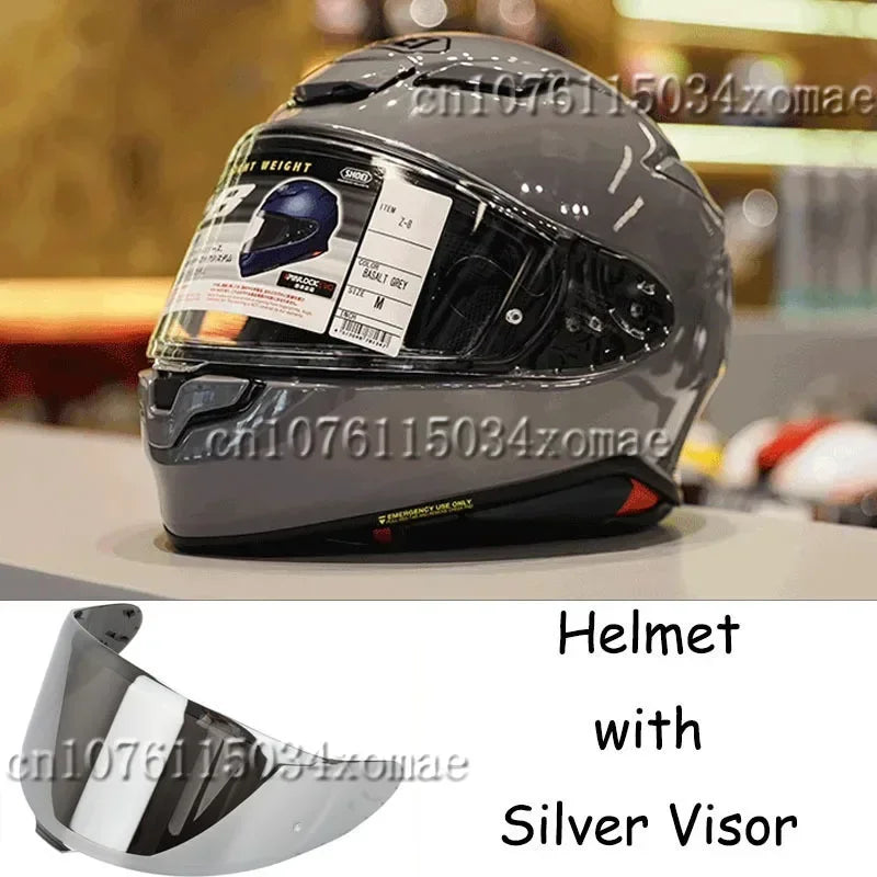 Shoei Z8 Bright Grey Full Face Helmet RF-1400 NXR2 Motorcycle Helmets Riding Motocross Racing Motobike Helmet