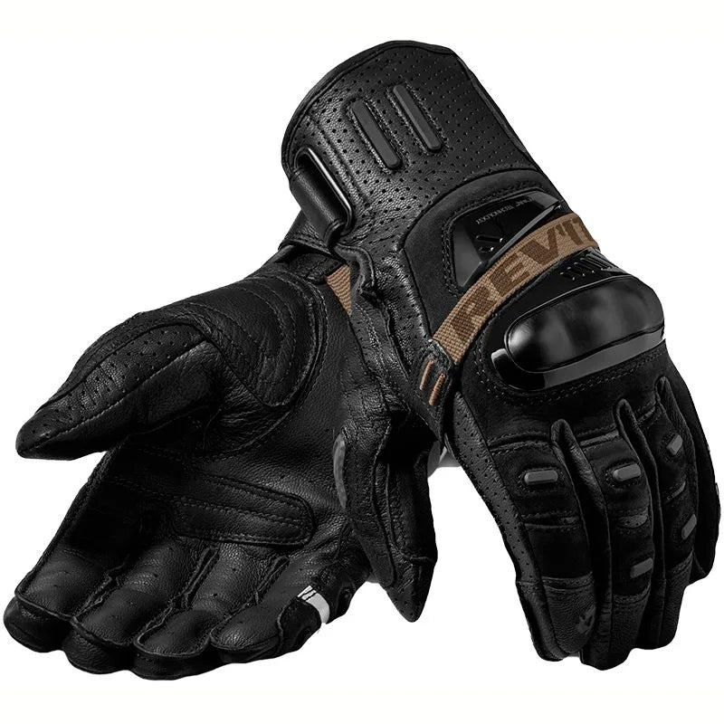 Motorcycle Leather Gloves Carbon Fiber Protective Motocross Motorbike Glove Racing Riding Breathable touch screen drop resistant