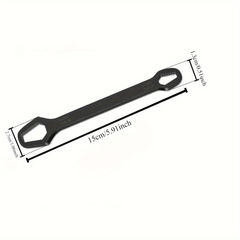 8 to 17 Black Multifunctional Double End Box Wrench Hexagon Double End Solid Wrench Screw and Nut Tool with Various Diameters