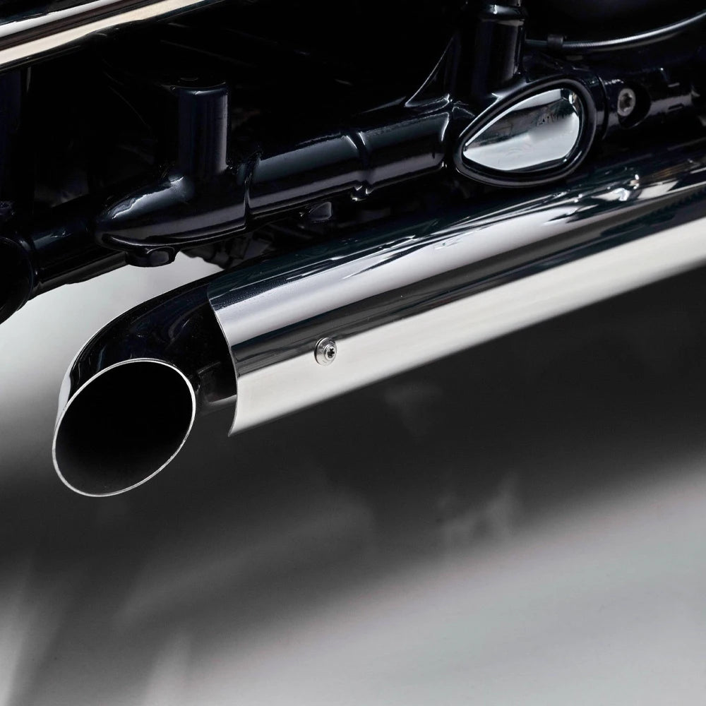 Short GP Bobber Slip Ons Mufflers Tail Pipe Slip-On Exhaust System Fit For BMW R18 100 Year R18B R 18 B/Classic/Transcontinental