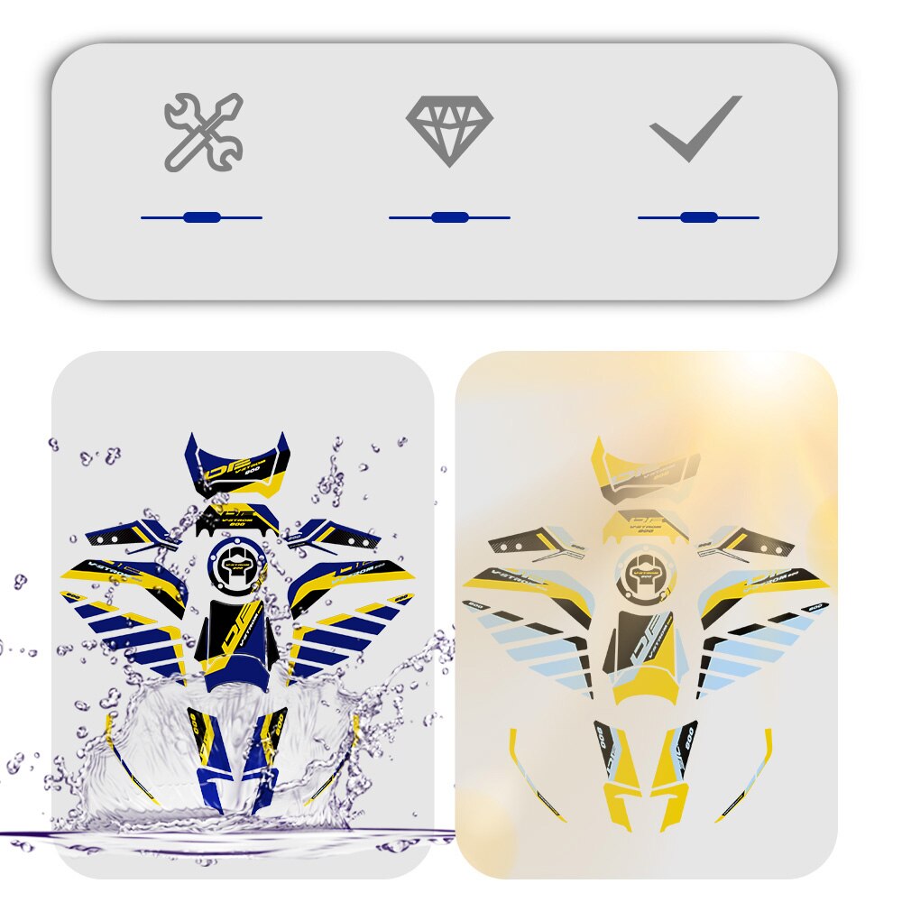 NEW V Strom 800DE Full Set of 3D Resin Stickers For Suzuki V STROM 800DE Motorcycle Accessories 3D Epoxy Resin Stickers