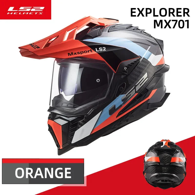 Original LS2 MX701 EXPLORER Off-road Motorcycle Helmet Ls2 MX701 Motocross Helmets Capacete Casco Moto Casque