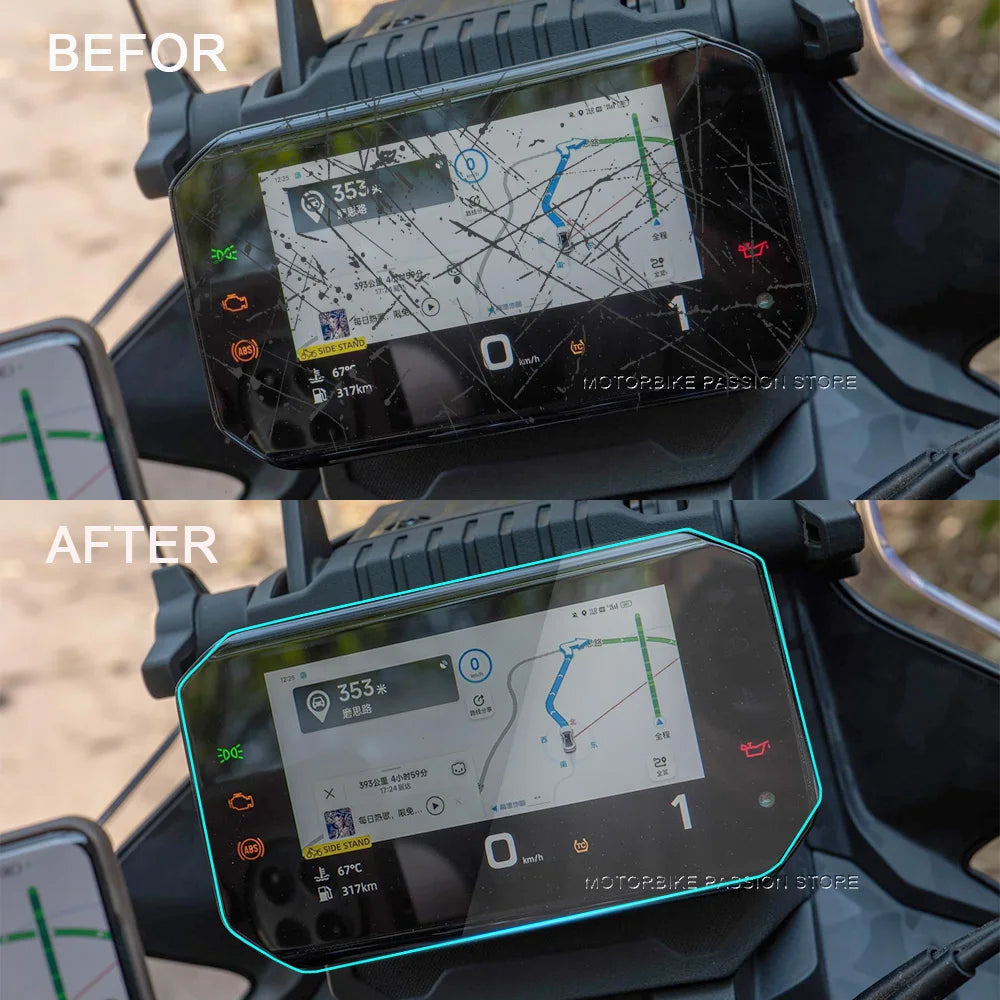 For CFMOTO 450MT/450NK Motorcycle Scratch Cluster Screen Dashboard Protection Instrument Film
