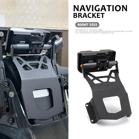 New Motorcycle Accessories Stand Holder Phone Mobile Phone GPS Navigation Plate Bracket For CFMOTO 800MT 800mt 800 MT 2023