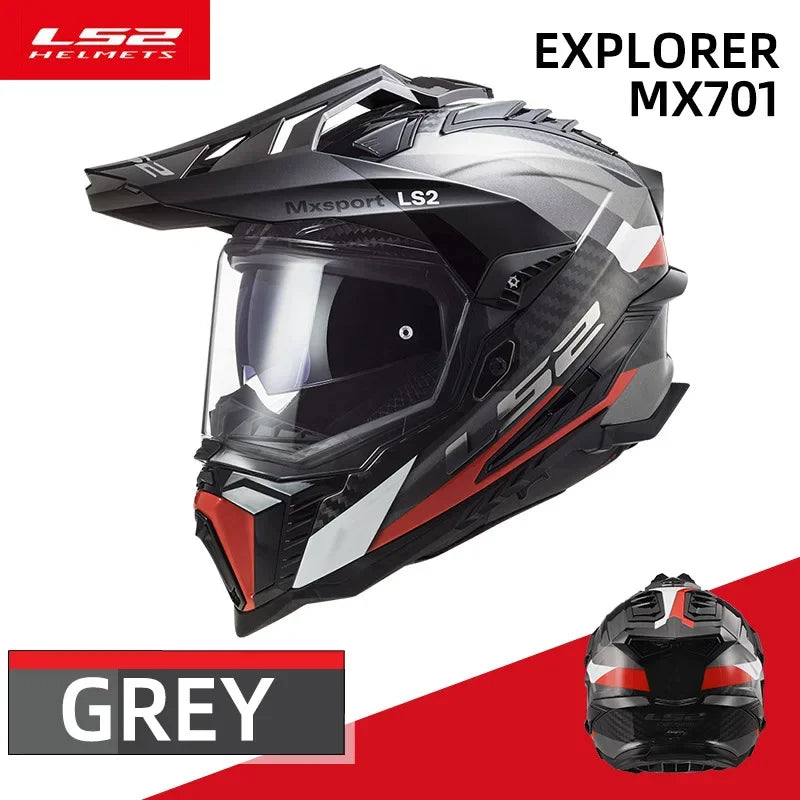 Original LS2 MX701 EXPLORER Off-road Motorcycle Helmet Ls2 MX701 Motocross Helmets Capacete Casco Moto Casque