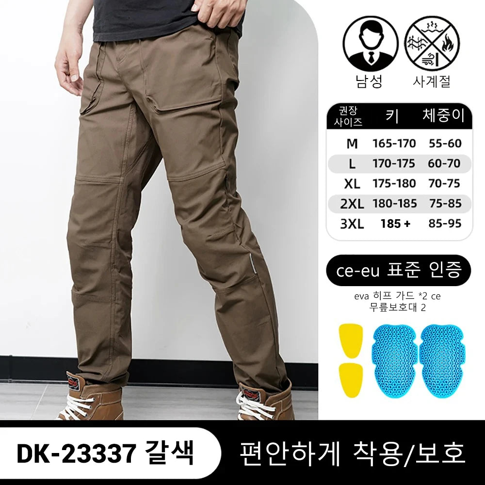 DUHAN Summer Breathable Motorcycle Pants Anti Drop Wear-resistant Logging Pants Male Commuting Motocross Equipment Reflective