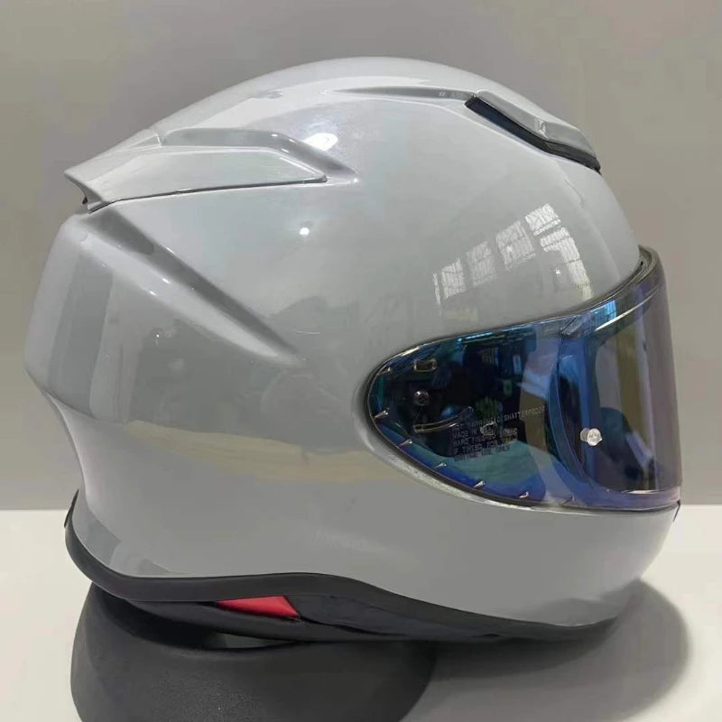 Shoei Z8 Bright Grey Full Face Helmet RF-1400 NXR2 Motorcycle Helmets Riding Motocross Racing Motobike Helmet