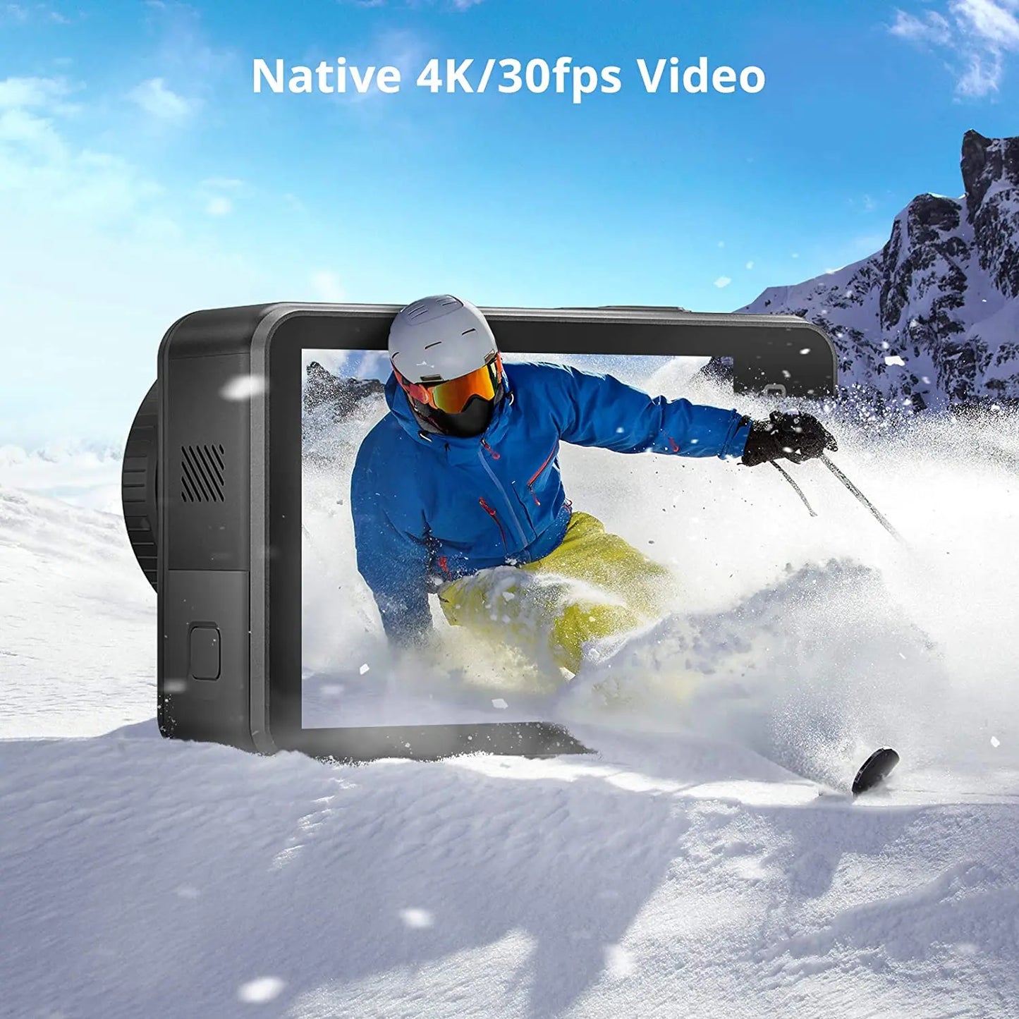 AKASO Brave 7 4K30FPS 20MP WiFi Action Camera Touch Screen IPX8 Waterproof Camera EIS 2.0 Zoom Voice Control Support External Mi