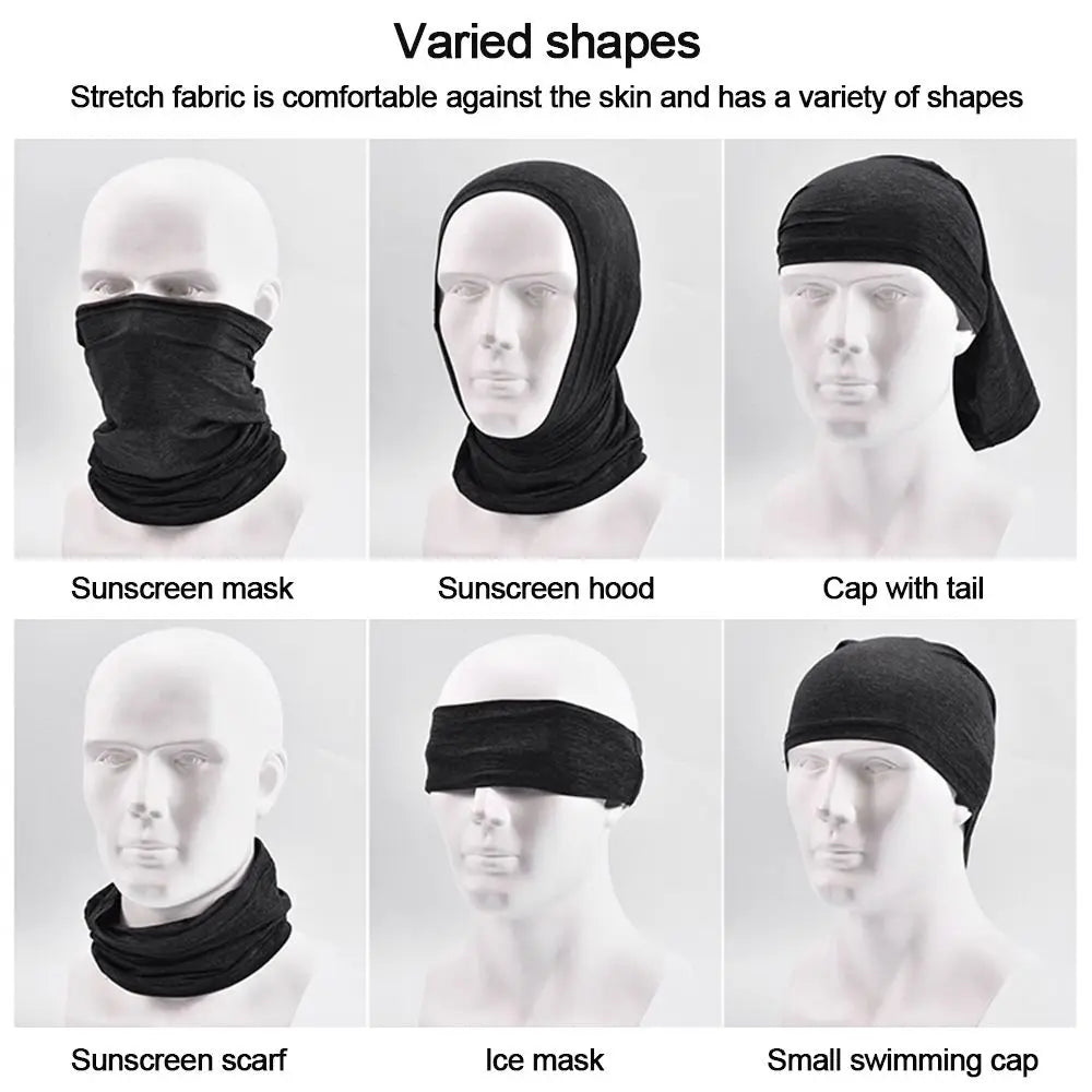 1Pc Ourdoor Cycling Hiking Camping Hunting Running Ice Silk Neck Tube Scarf Bandana Bike Anti-UV Face Bandana Magic Scarf Women