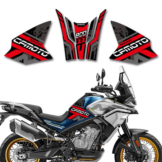 Suitable for CFMOTO 800MT modified accessories, oil tank stickers, fish bone stickers, colorful decorative flower prints
