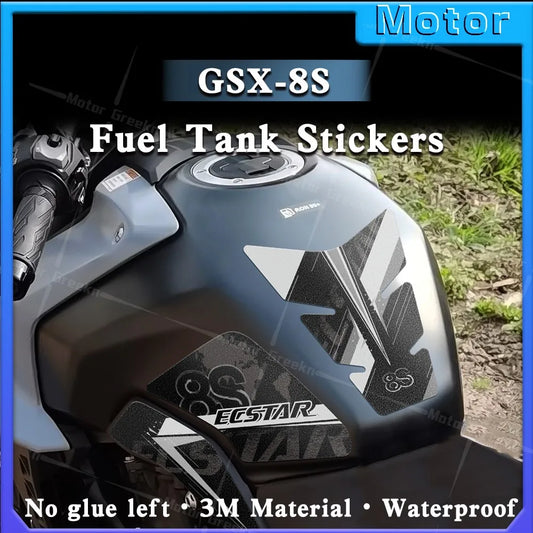 For GSX8S GSX-8S GSX 8S gsx 8s gsx-8s 2023 2024 Motorcycle Frosted Fuel Tank Sticker Protector Pad Decals Accessories
