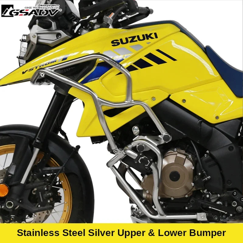 304 Stainless Steel Motorcycle Bumpers Crash Cage Frame Guard Fairing Protector Moto Modification for Suzuki V-Strom DL1050XT