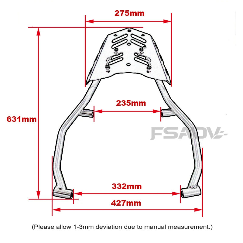 2025 For Yamaha Tenere700 Tenere 700 XTZ700 Tenere700 2024 Motorcycle Rear Luggage Rack Top Case Rear Rack Carrier
