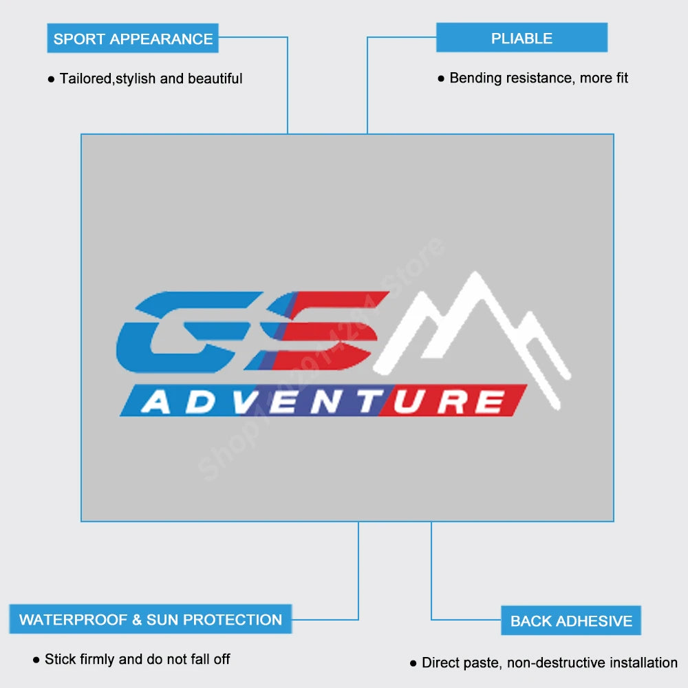 Motorcycle Stickers Reflective Decal R1250GS Adventure 2023 for BMW R1100GS R1150GS R1200GS ADV 2012 2019 2020 2021 2022 2024