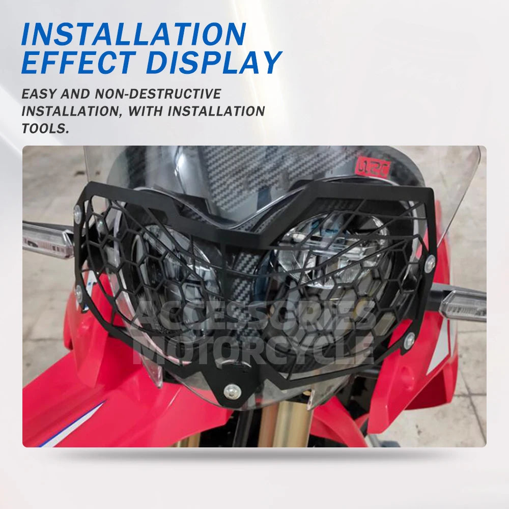 For Honda CRF300L CRF300 Rally CRF 300 L 300L 2021 Motorcycle Accessories Headlight Guard Protector Light Grill Protective Cover